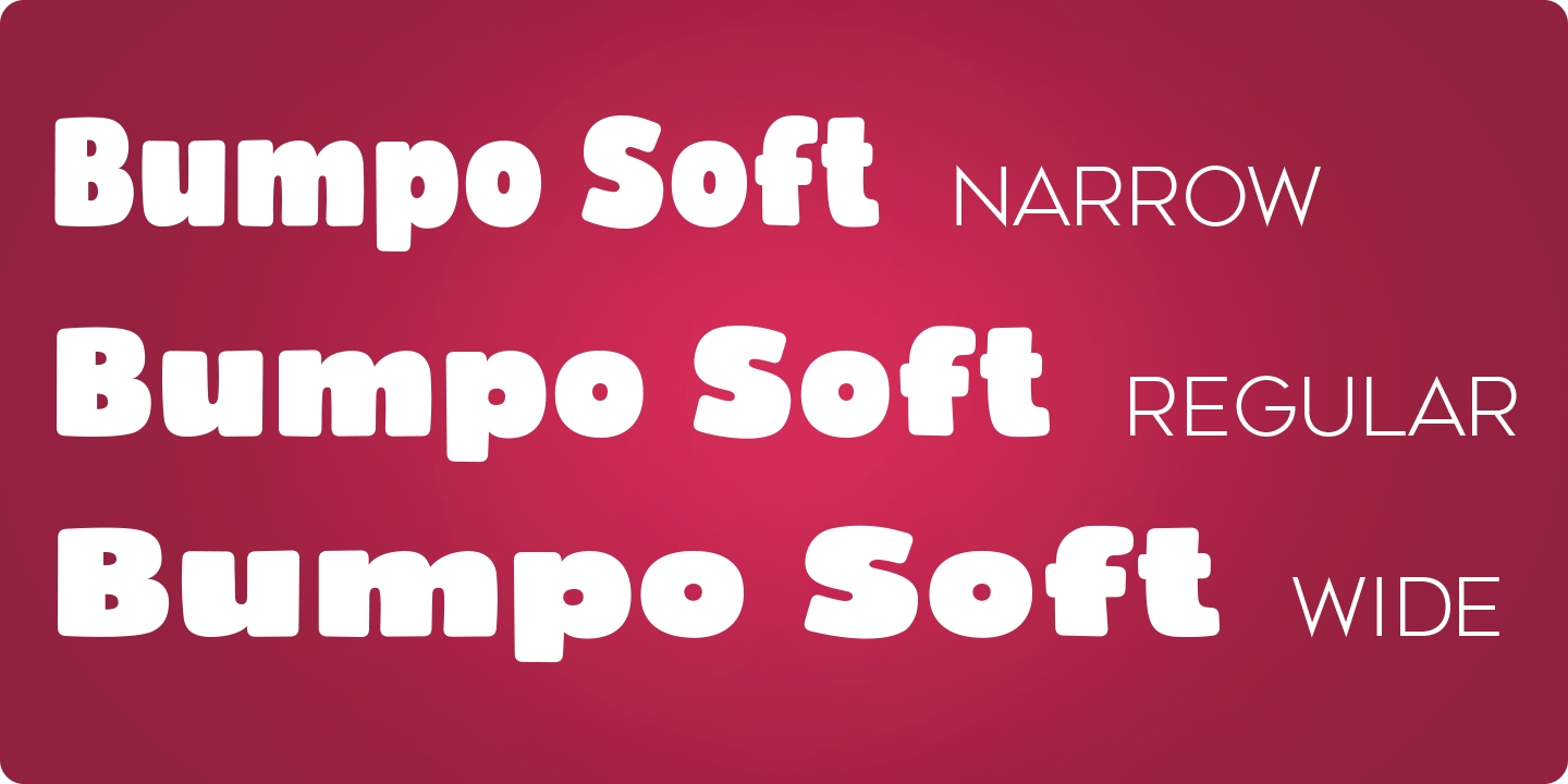 Bumpo Soft Wide Font preview